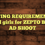 CASTING REQUIREMENT for model girls for ZEPTO BIKiNI AD SHOOT